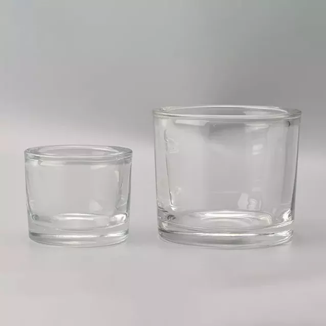 حامل شموع زجاجي شفاف