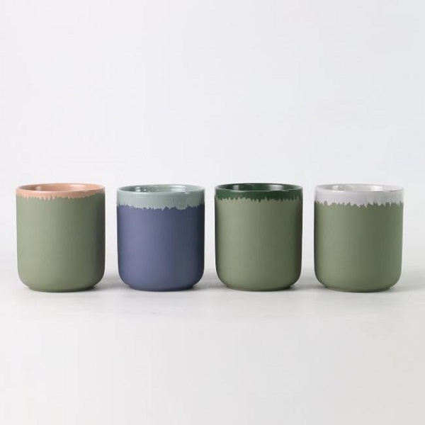 Ceramic Candle Holder with Natural Color Finish